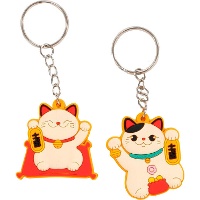 Porte-clés de chat porte-bonheur - 1 unité