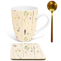 300 ml Tasse au romarin avec cuillère et sous-verre - DCasa