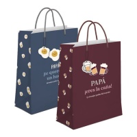 Sac cadeau pour papa assorti 45 x 10 x 33 cm - 1 pièce.