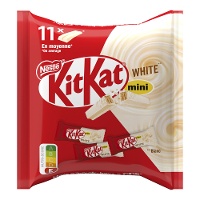 KitKat de chocolat blanc avec biscuit mini - Nestlé - 11 unités