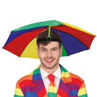 Chapeau parapluie arc-en-ciel