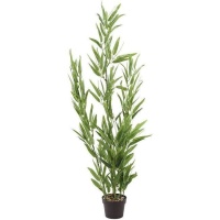 Plante artificielle bambou avec pot noir 1 m