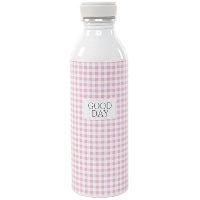 Bouteille de 0,54 L en aluminium couleur rose vichy