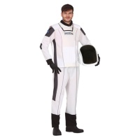 Costume d'astronaute noir et blanc pour homme
