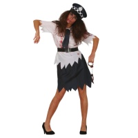 Costume de police zombie pour femme