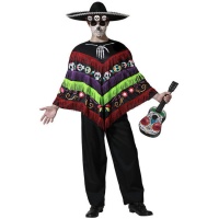 Poncho Catrina Squelette pour adultes