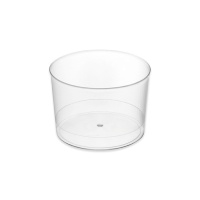 240 ml gobelets en plastique réutilisables transparents plats - 5 pcs.