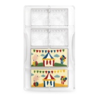 Moule à comprimés pour fêtes de cirque 20 x 12 cm - Decora - 4 cavités