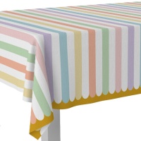 Nappe à gâteaux avec bordure dorée 1,37 x 2,59 m