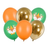 Ballons en latex Baby Deer 30 cm - PartyDeco - 6 pcs.