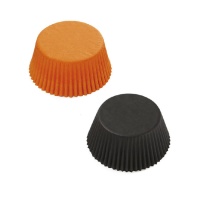 Capsules pour cupcakes orange et noir - Decora - 75 pcs.
