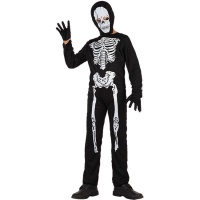 Costume de squelette pour enfants avec gants