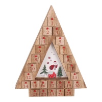 Calendrier de l'avent avec tiroirs 45 x 36 cm