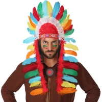 Plume indienne multicolore