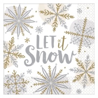 Serviettes Let It Snow 16,5 x 16,5 cm - 16 pcs.