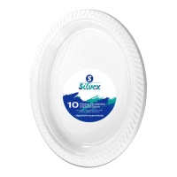 Plateaux ovales blancs 30 x 23 cm - Maxi Products - 10 unités