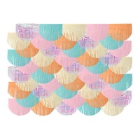 Cortina de franges aux couleurs pastel de 2 x 2 m
