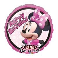 Ballon Minnie Mouse avec musique Happy Birthday 71 cm - Anagramme