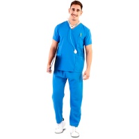 Costume d'infirmière bleu pour adulte