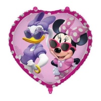 Ballon en forme de coeur Minnie et Daisy 46 cm - Procos