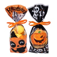 Sac assorti de guimauves oranges d'Halloween de 130 gr