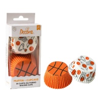 Capsules de basket cupcake - Decora - 36 unités