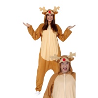 Costume de renne à capuche pour adultes