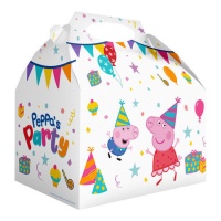 Boîte en carton pour la fête de Peppa Pig - 12 unités