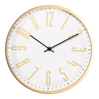 Horloge murale dorée 30 cm - DCasa