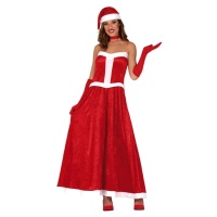 Costume de Père Noël pour femmes avec robe de bal