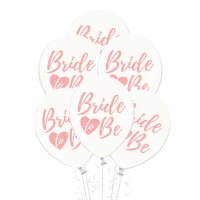 Ballons transparents roses Bride to Be 30 cm - 6 unités