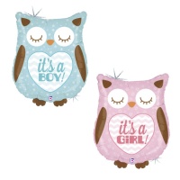 Ballon hibou avec message 66 cm - Grabo