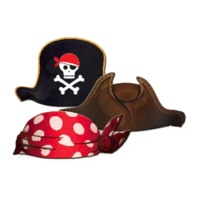 Chapeaux de pirate assortis - 6 pcs.
