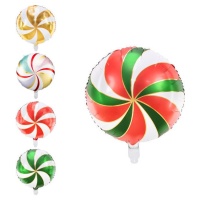 Ballon rond coloré en spirale 35 cm - PartyDeco - 1 unité