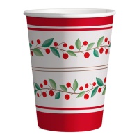 Verres de Noël avec gui 270 ml - 6 unités