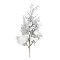 Branche décorative argentée 64 x 24 x 5 cm