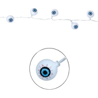 Guirlande d'yeux injectés de sang avec 10 LED, 1,30 m de long