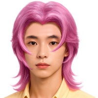 Perruque rose style K-Pop pour homme - DISPONIBLE DÉCEMBRE 2025
