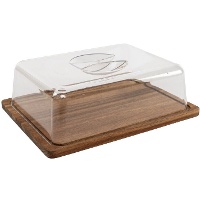 Quesera rectangular de acacia