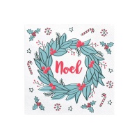 Serviettes de table Noel 16,5 x 16,5 cm - 20 unités