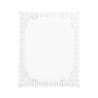 Napperon rectangulaire en papier blanc 37 x 44 cm - 100 pcs.