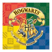 Serviettes de table Harry Potter Maisons de Poudlard 16,5 x 16,5 cm - 20 pièces