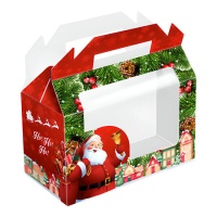 Boîte de Noël pour biscuits et bonbons avec fenêtre - 1 pc.