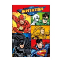Invitations Justice League - 8 pcs.