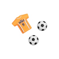 Sifflets de football avec ballons - 3 pcs.