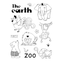 Zoo Animals Clear Acrylic Stamps - Innspiro