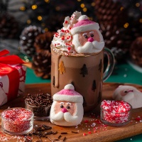 Kit de décoration pour chocolat chaud du Père Noël moelleux