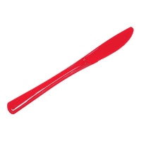 Couteaux de 20 cm rouge vif couleur premium - 12 pièces.