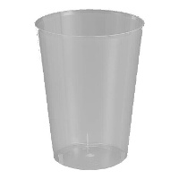 Verres en plastique transparent large de 600 ml - 4 unités