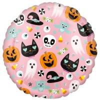 Ballon rond Halloween Emoji 43 cm - Anagramme